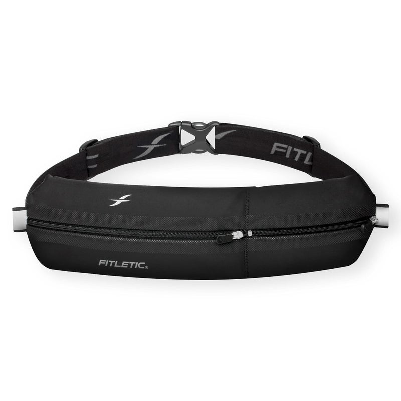 Fitletic Bolt Double Pocket Running Belt & Active Fanny Pack For Men & Women â€“ Water Resistant, Lightweight Sleek Design â€“ Patented No Bounce Hip Hugging Fit â€“ Holds Any Phone - Image 1